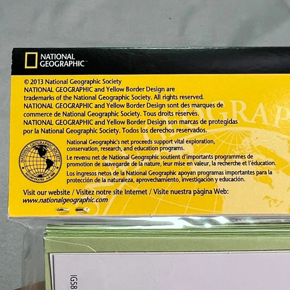 National Geographic Note Cards and Envelopes Cheetah Zebra Safari 2013 Greetings